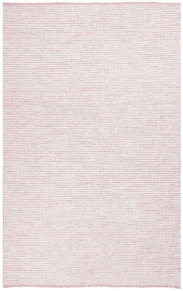 Freya Scandi Pink & White Flatweave Wool Rug